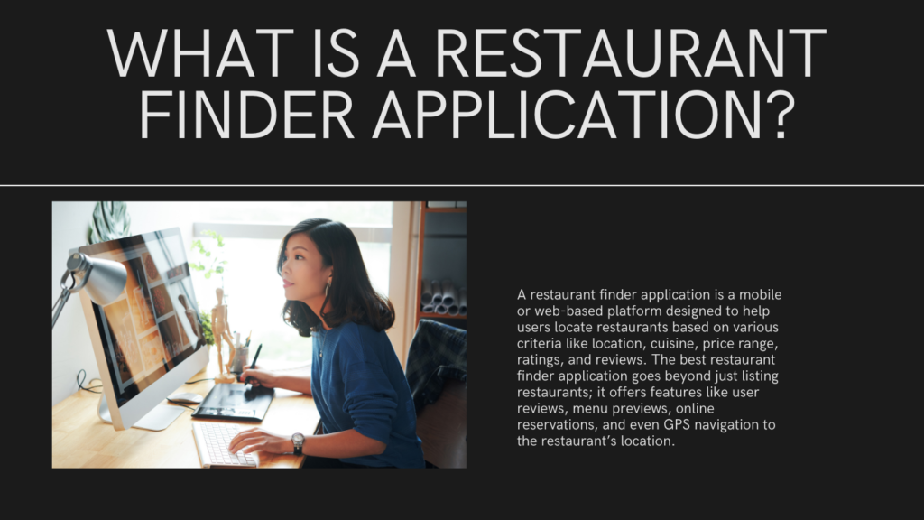 What is a Restaurant Finder application?