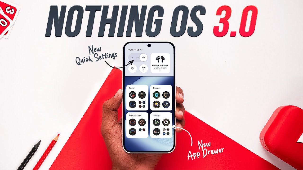 What is the latest version of Nothing OS 3.0?